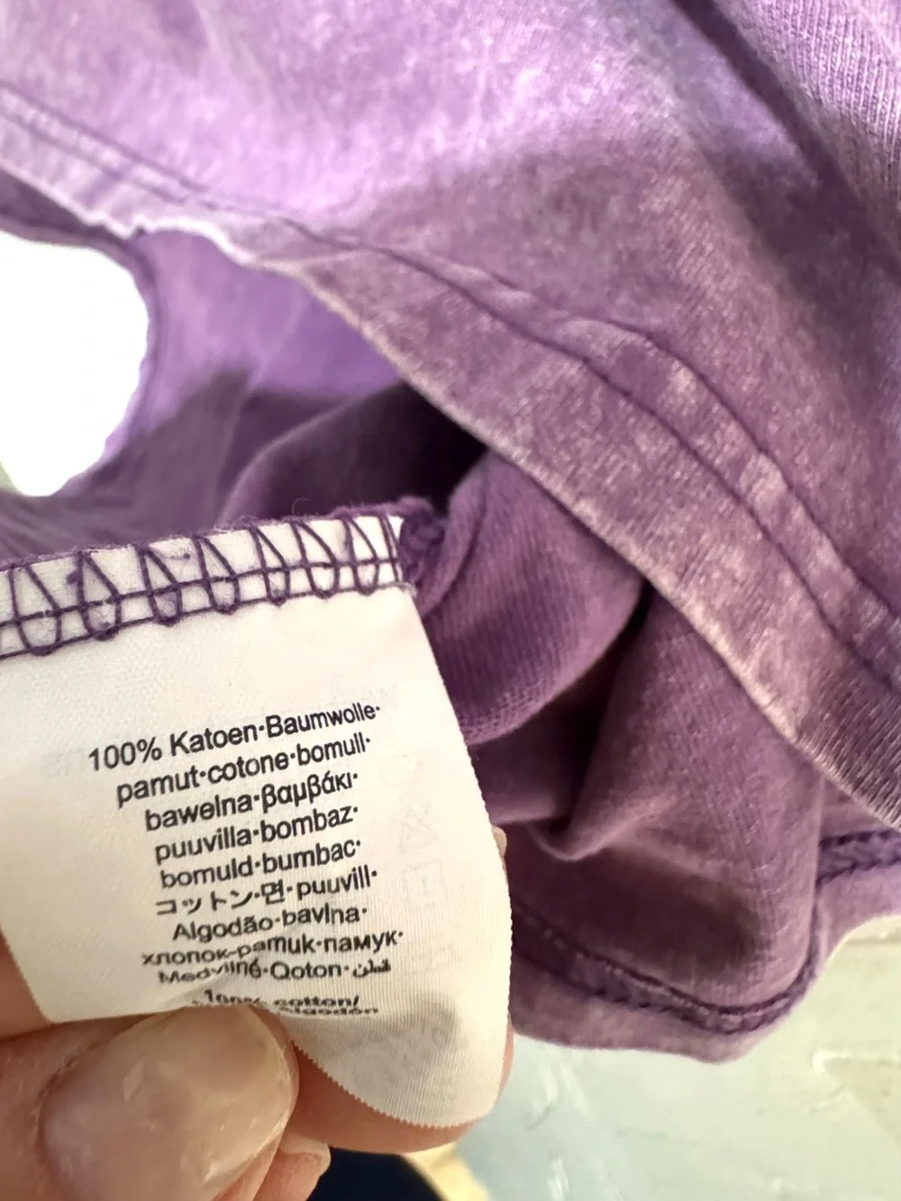 Vintage Purple Mineral Wash Arrow Graphic T-Shirt XL Oversized Cotton Tee - Picture 7 of 7